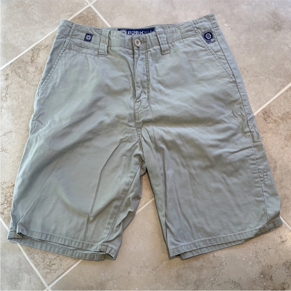 EZEKIEL shorts beige tan flat front Chino cargo mens 30 6 Pocket